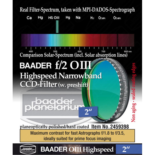 Baader Filter OIII Highspeed f/2 2"