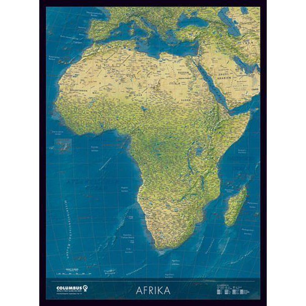 Columbus Kontinentkarte Afrika