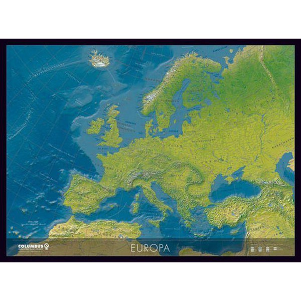 Carte des continents Columbus Europe