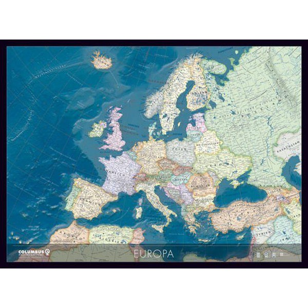 Carte des continents Columbus Europe