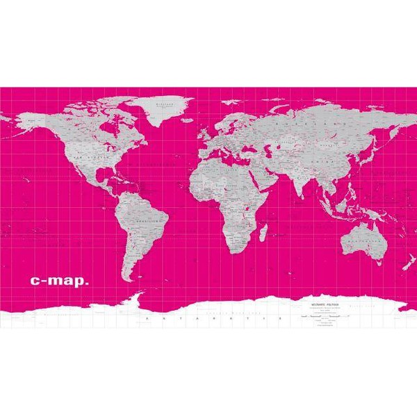 Mappemonde Columbus C-Map carte mondiale '' magenta ''