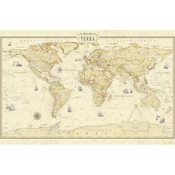 Mappemonde Terra by Columbus Renaissance World Map