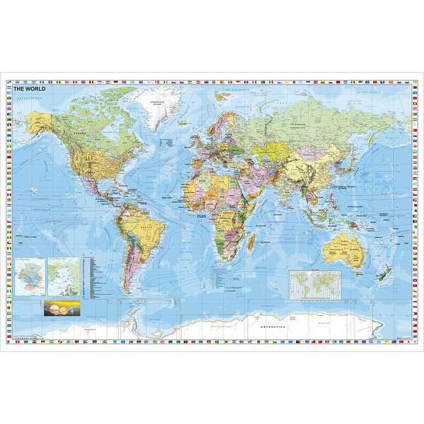 Stiefel Weltkarte politisch Englisch