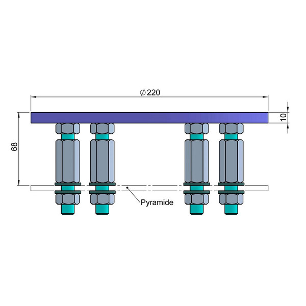 euro EMC Sternwartensäule P200, 120cm Gesamthöhe