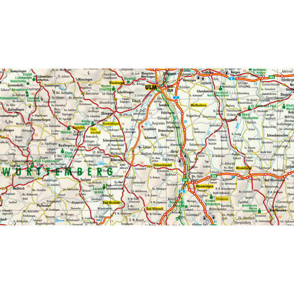 Bacher Verlag Carte routière Allemagne 1:500.000 laminée