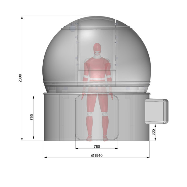 ScopeDome Sternwarten-Kuppel 2m Durchmesser H80