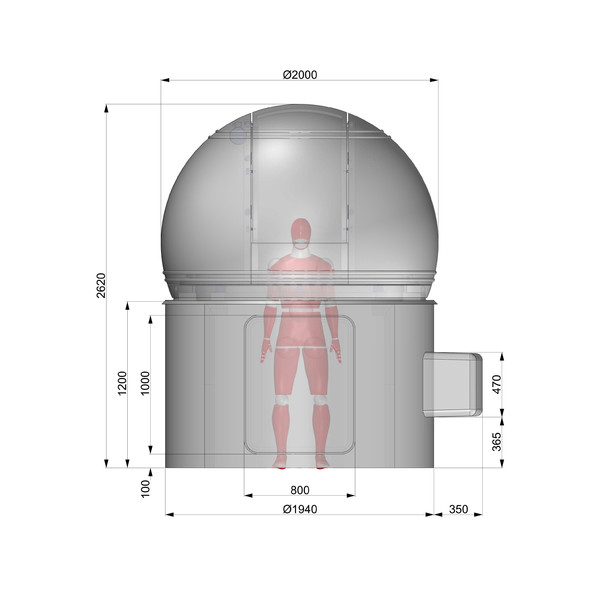 Omegon Coupole d'bservatoire de 2m de diamètre H120