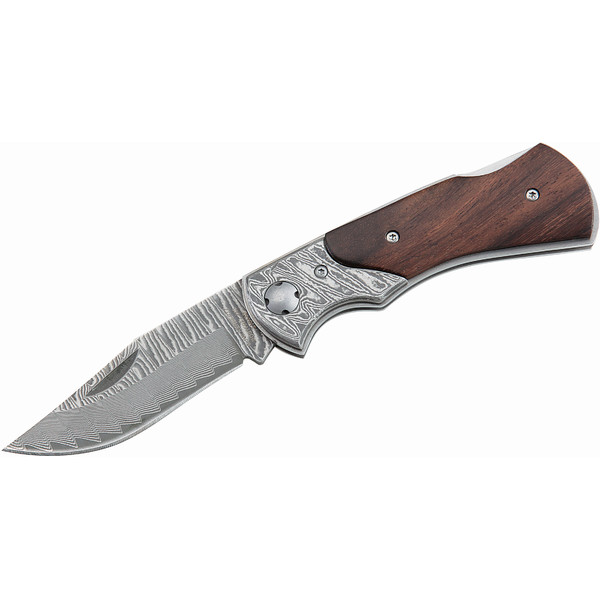 Herbertz Damaszener-Taschenmesser, Holzgriff, Nr. 210110