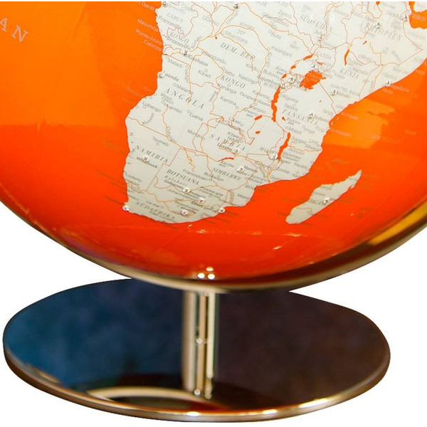 Globe Columbus Artline orange Swarovski Zirkonia 34cm