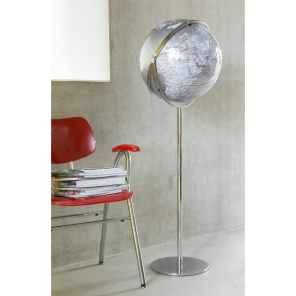 Globe sur pied emform Apollo 17 Silver 43cm