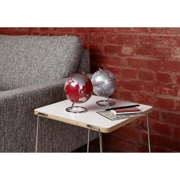 TROIKA Mini-Globus Galilei Silver 13cm