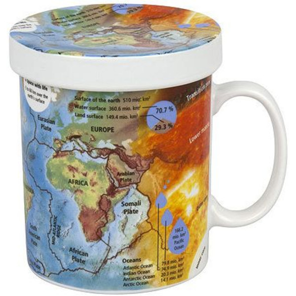 Tasse Könitz Mugs of Knowledge for Tea Drinkers Geography