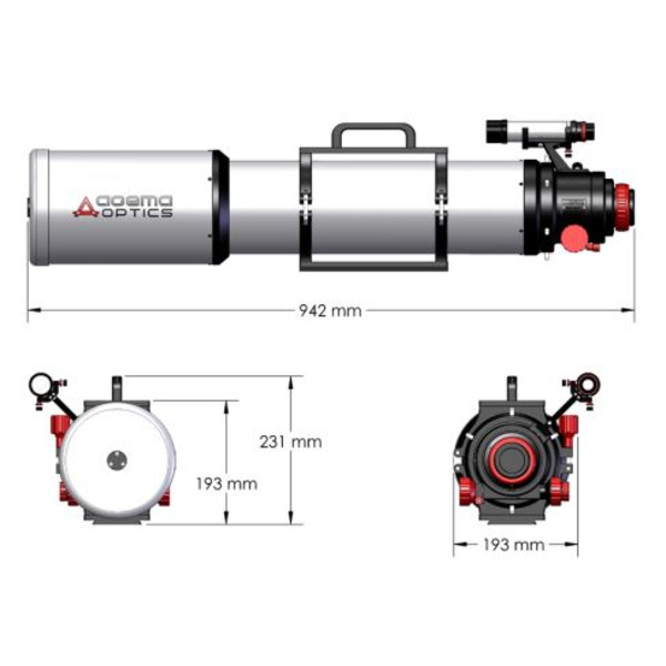 Lunette apochromatique Agema Optics AP 130/1040 SD 130 F8 OTA