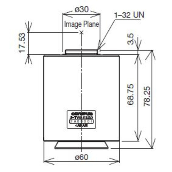 Adaptateur appareil-photo Evident Olympus U-TV0.63XC-1-8, C-Mount