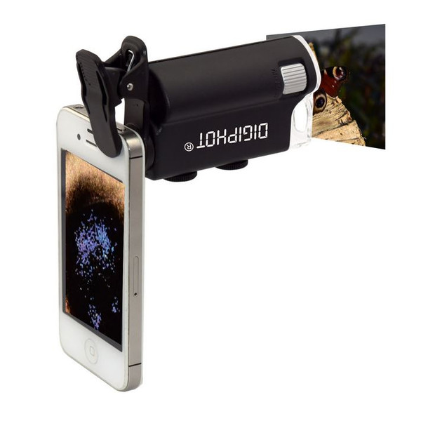 Microscope DIGIPHOT Télescope de poche PM-6001, Smartphone-Clip, 60x-100x