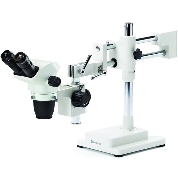 Euromex Zoom-Stereomikroskop NZ.1702-B, NexiusZoom EVO, 6,5x to 55x, double-arm boom stand, w.o. illumination, bino
