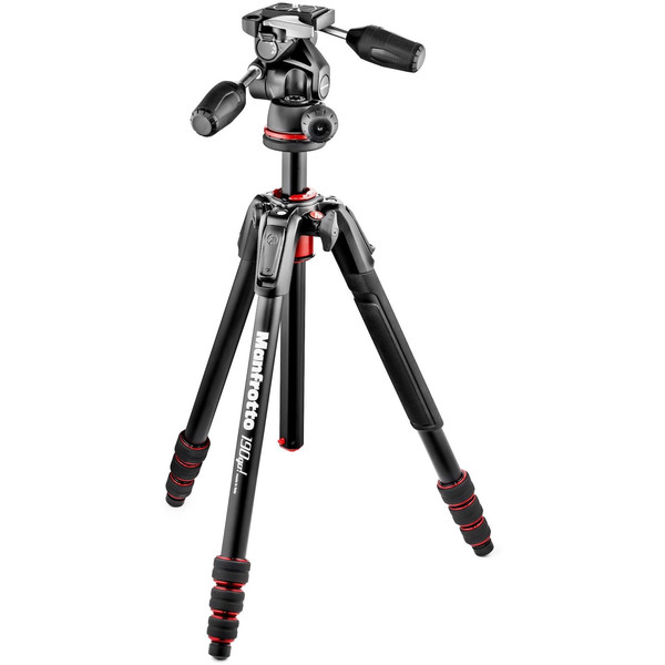 Trépied en aluminium Manfrotto MK190GOA4TB-3W avec inclinaison à trois voies