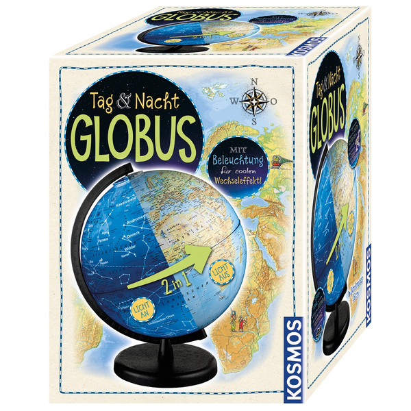 Globe pour enfants Kosmos Verlag Tag und Nacht Globus 26cm