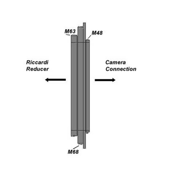 TS Optics Adapter von M68 und M63 auf M48 - Riccardi Anschlussadapter