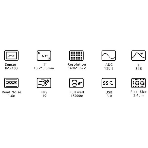 ZWO Kamera ASI 183 MM Mono