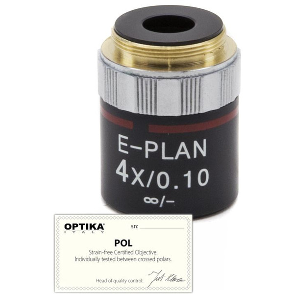 Objectif Optika 4x/0.10, infinity, N-plan, POL, M-144P  (B-383POL)