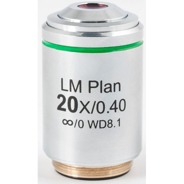 Objectif Motic LM PL, CCIS, LM, plan, achro, 20x/0.4, w.d 8.1mm (AE2000 MET)
