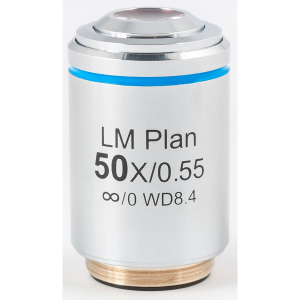 Objectif Motic LM PL , CCIS, LM, plan, achro, 50x/0.55, w.d.8.4mm (AE2000 MET)