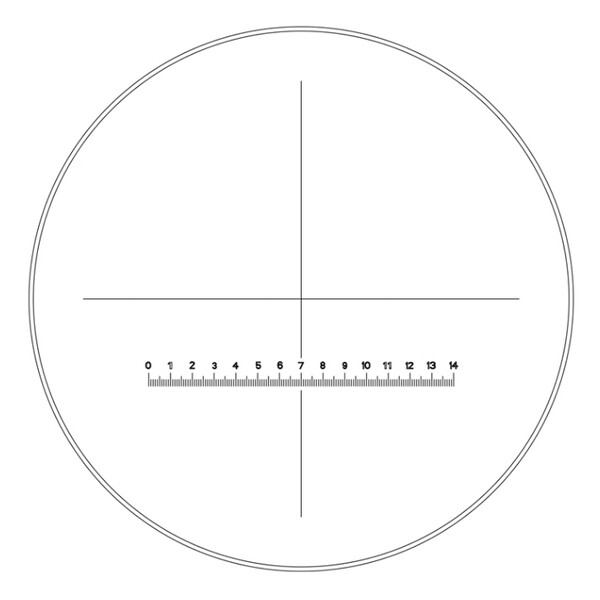 Motic Oculaire micromètrer  WF10X/23 mm, 14 mm en140 divisions