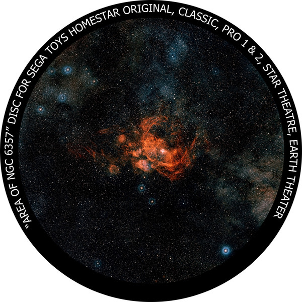 Redmark Dia für das Sega Homestar Planetarium NGC 6357