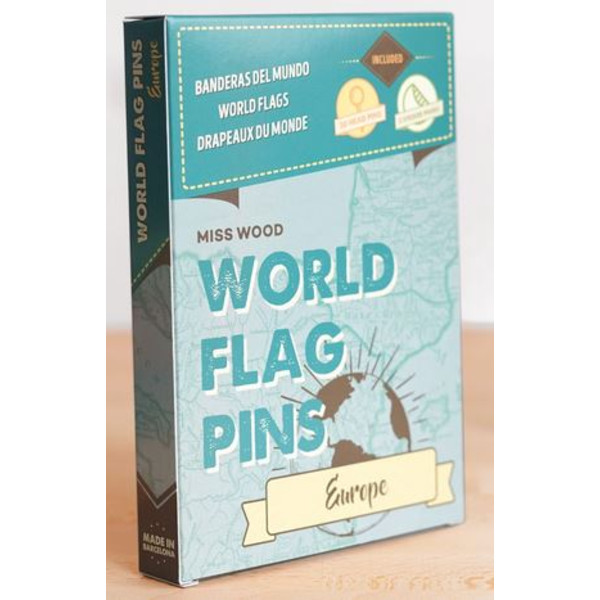 Miss Wood World Flag Pins Markierungsfahnen Europa 25 Stück