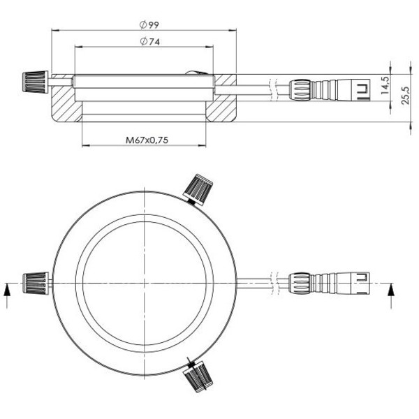 StarLight Opto-Electronics RL4-74 B, blau (470 nm), Ø 74mm