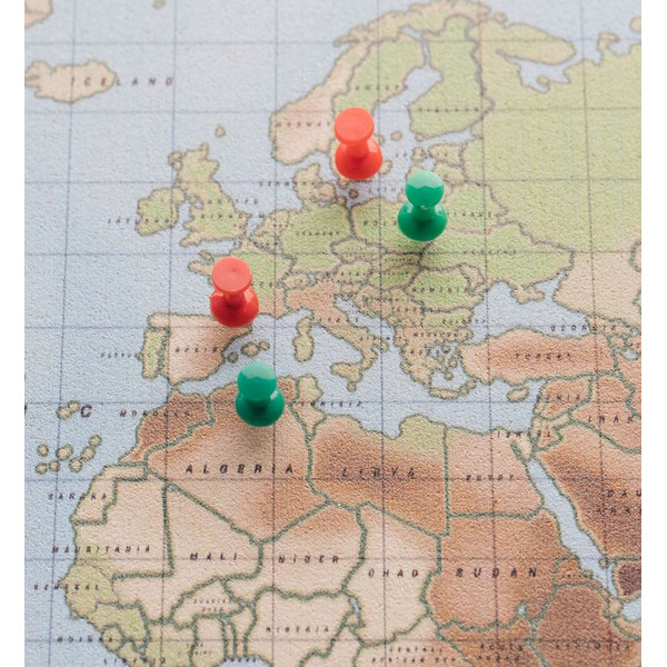 Miss Wood Weltkarte Woody Map Watercolor Physical XL