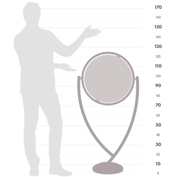 Globe sur pied Zoffoli living Colombo Apricot 50cm