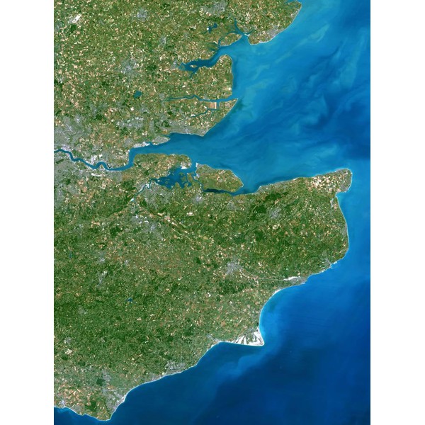 Planet Observer Regional-Karte Region Kent & Thames Estuary