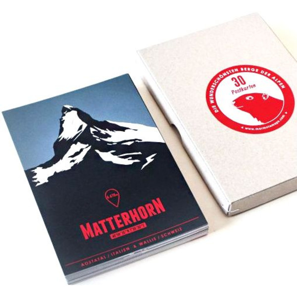 Marmota Maps Postcards Alpine Mountains 30 pieces