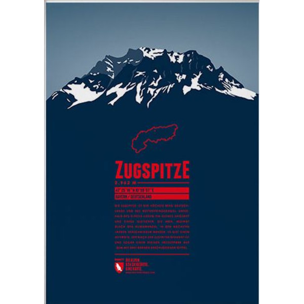 Affiche Marmota Maps Zugspitze