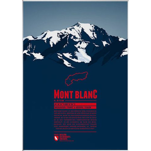 Affiche Marmota Maps Mont Blanc
