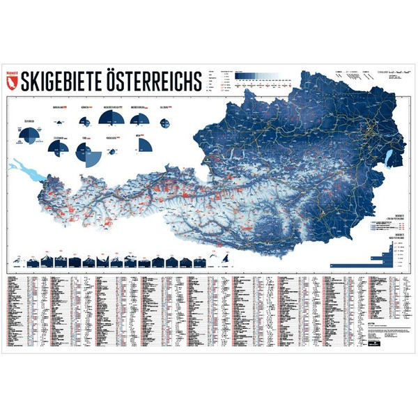Carte géographique Marmota Maps Ski Resorts Austria
