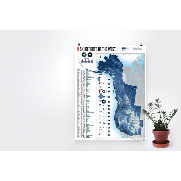 Carte régionale Marmota Maps Ski Resorts of the West
