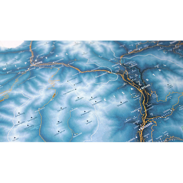 Carte régionale Marmota Maps South Tyrol Ski Blue