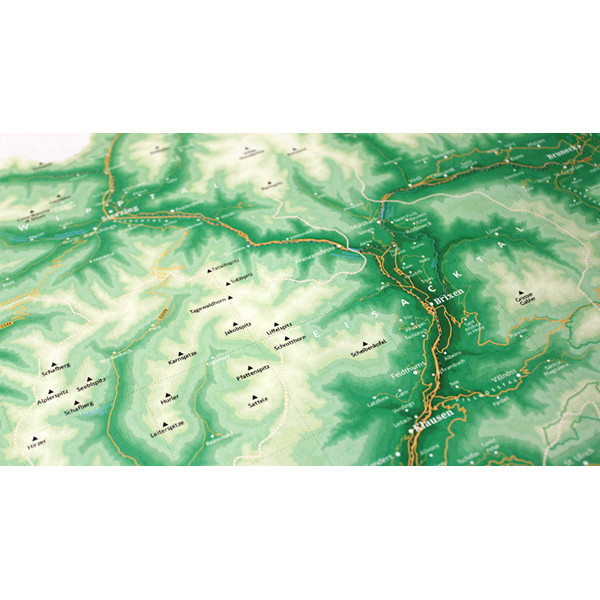 Carte régionale Marmota Maps Tyrol du Sud Mountain Green