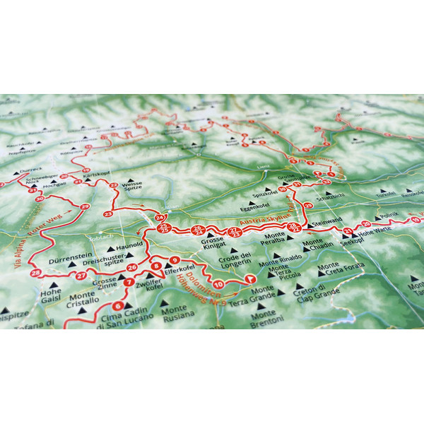 Marmota Maps Regional-Karte Alpenkarte 1001 Berge und 20 Wanderwege