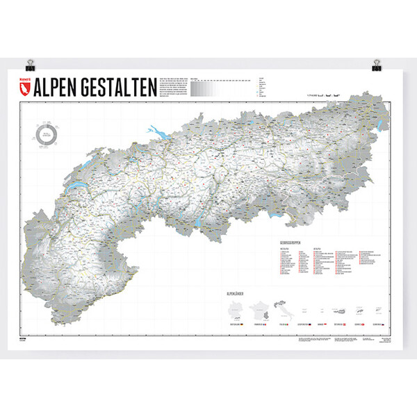 Carte régionale Marmota Maps Alpen gestalten (140x100cm)