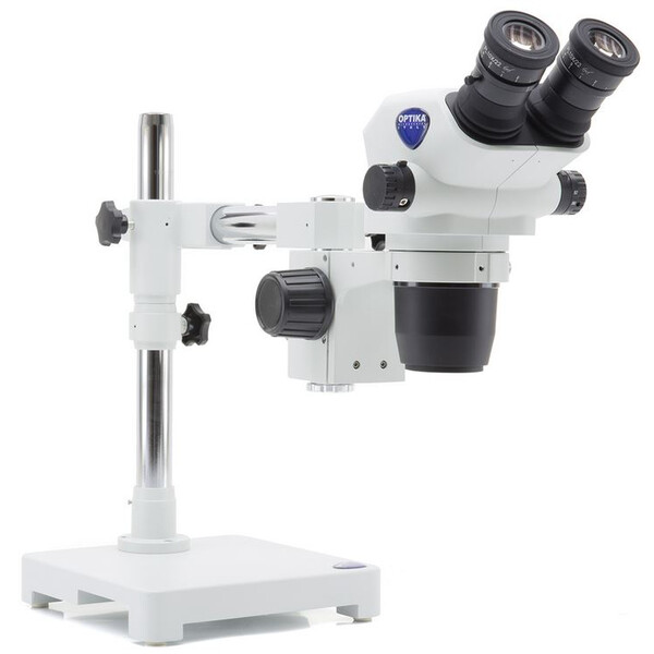 Microscope stéréo zoom Optika SZO-7 bino, 6.7-45x, en surplomb, 1 bras, sans Éclairage