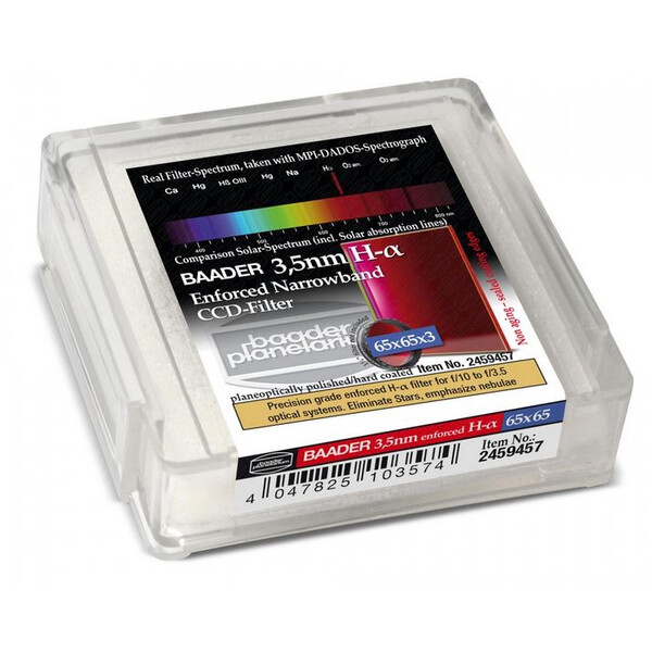 Baader Filtre CCD Ultra-Narrowband 3.5nm H-alpha 65x65mm
