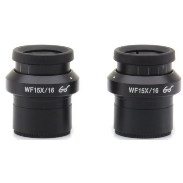 Optika Oculaires ST-302, WF15x/16 (paire), point de fixation élevé, compensation dioptrique et bonnettes