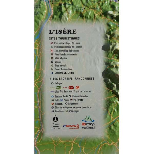 3Dmap Regional-Karte L'Isère