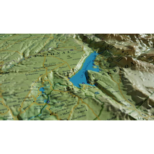 Carte régionale 3Dmap Le Verdon