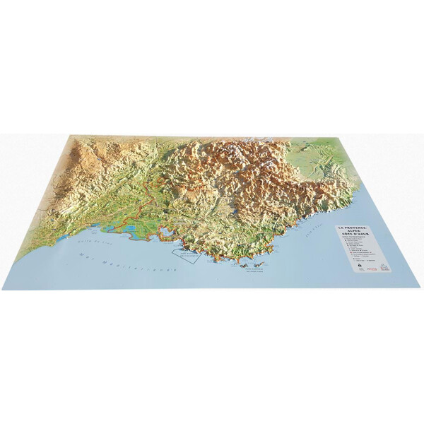 Carte régionale 3Dmap La Provence-Alpes-Cotes d'Azur