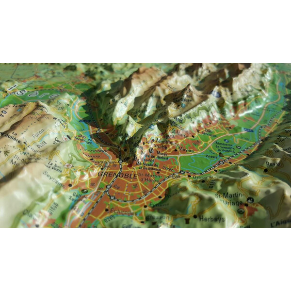 Carte régionale 3Dmap Vercors-Chartreuse